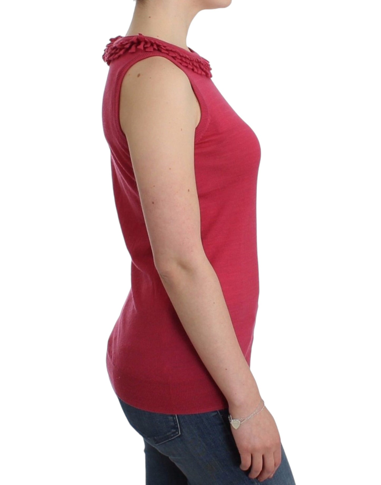 John Galliano Rosa Wollstricktop