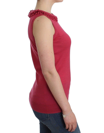 John Galliano Rosa Wollstricktop