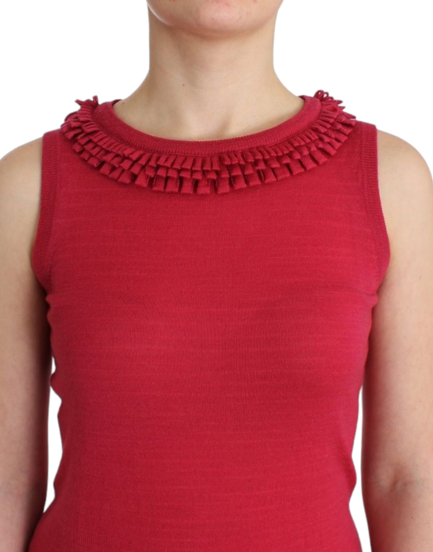 John Galliano Rosa Wollstricktop