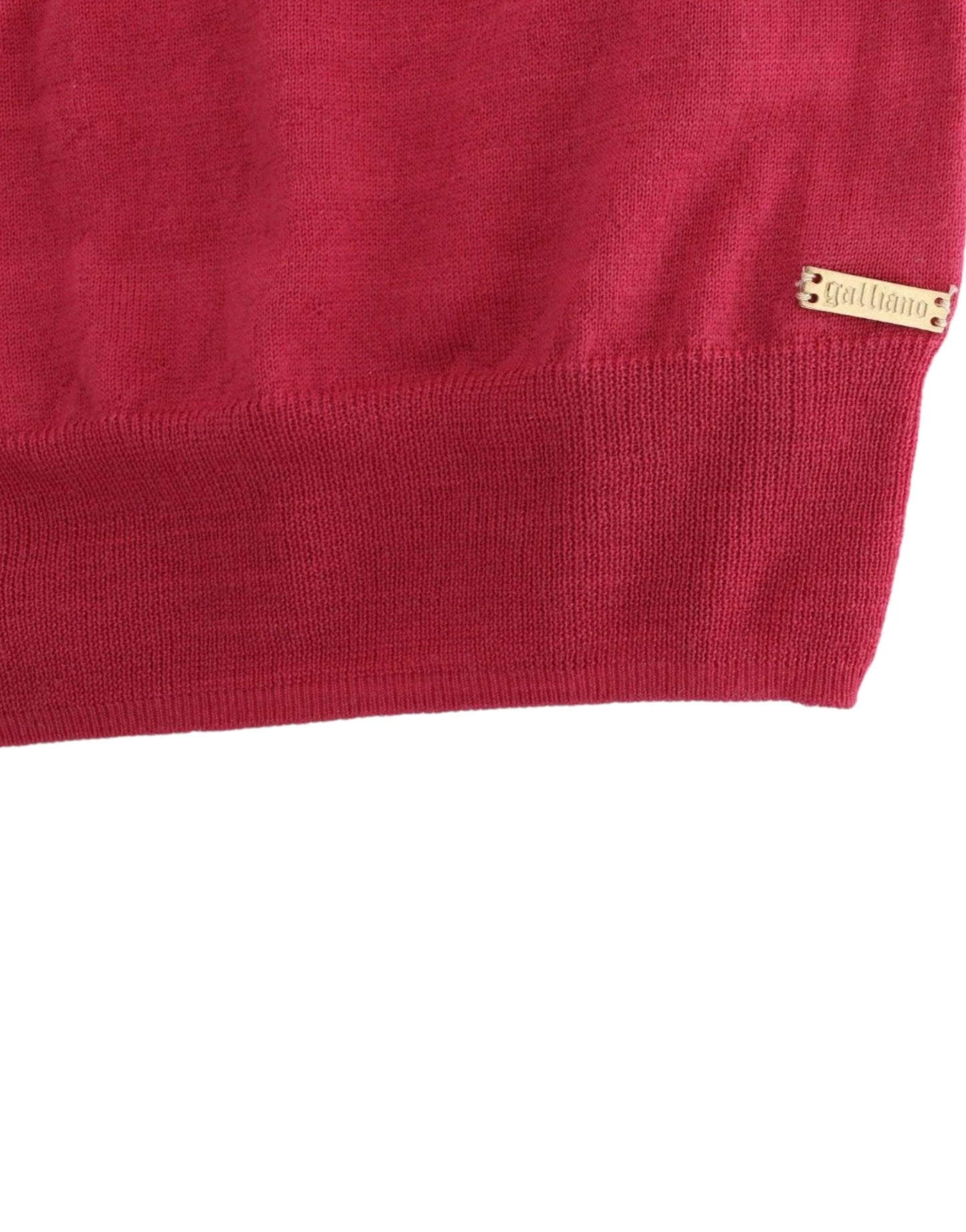 John Galliano Rosa Wollstricktop