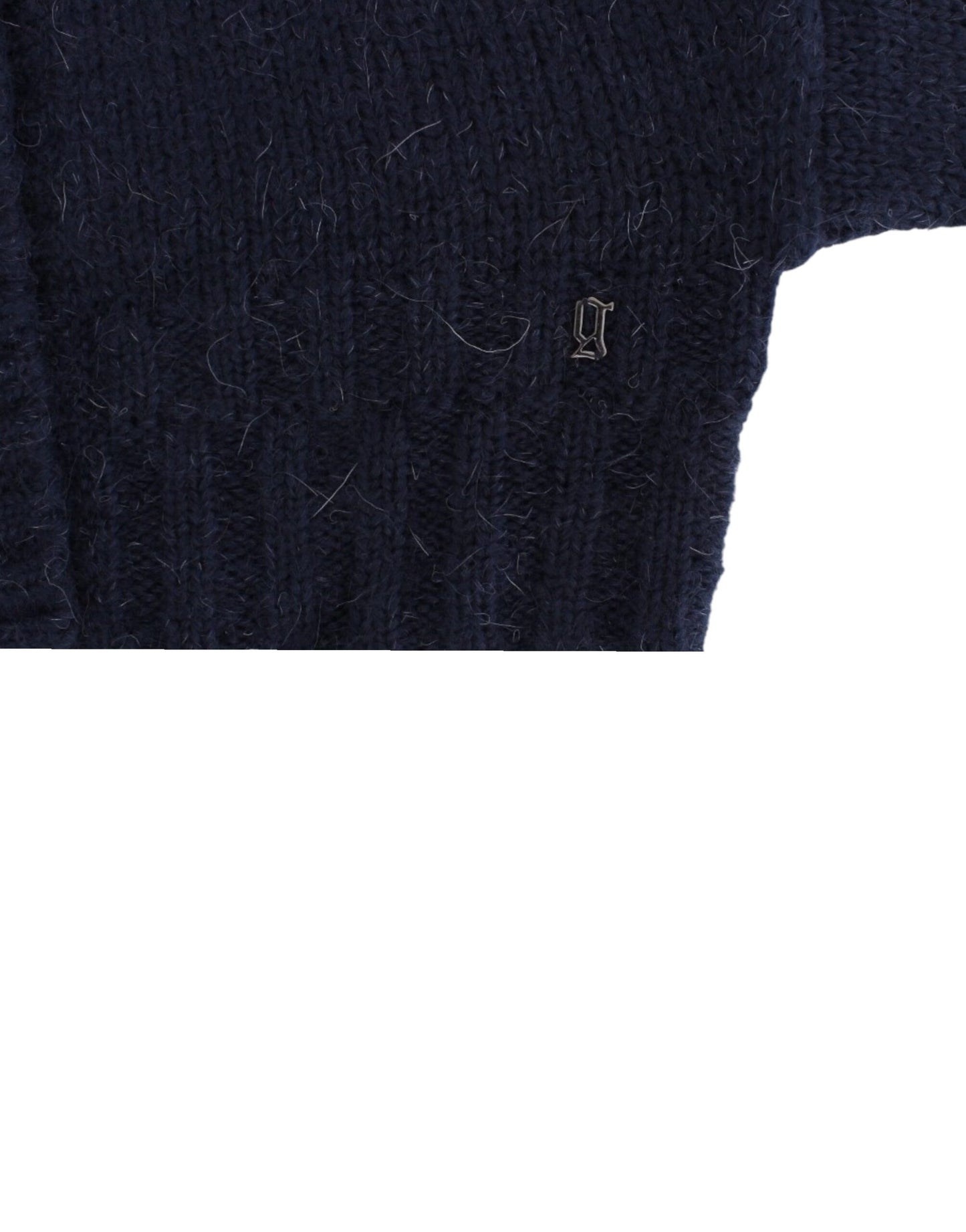 John Galliano Blaue kurze Strickjacke