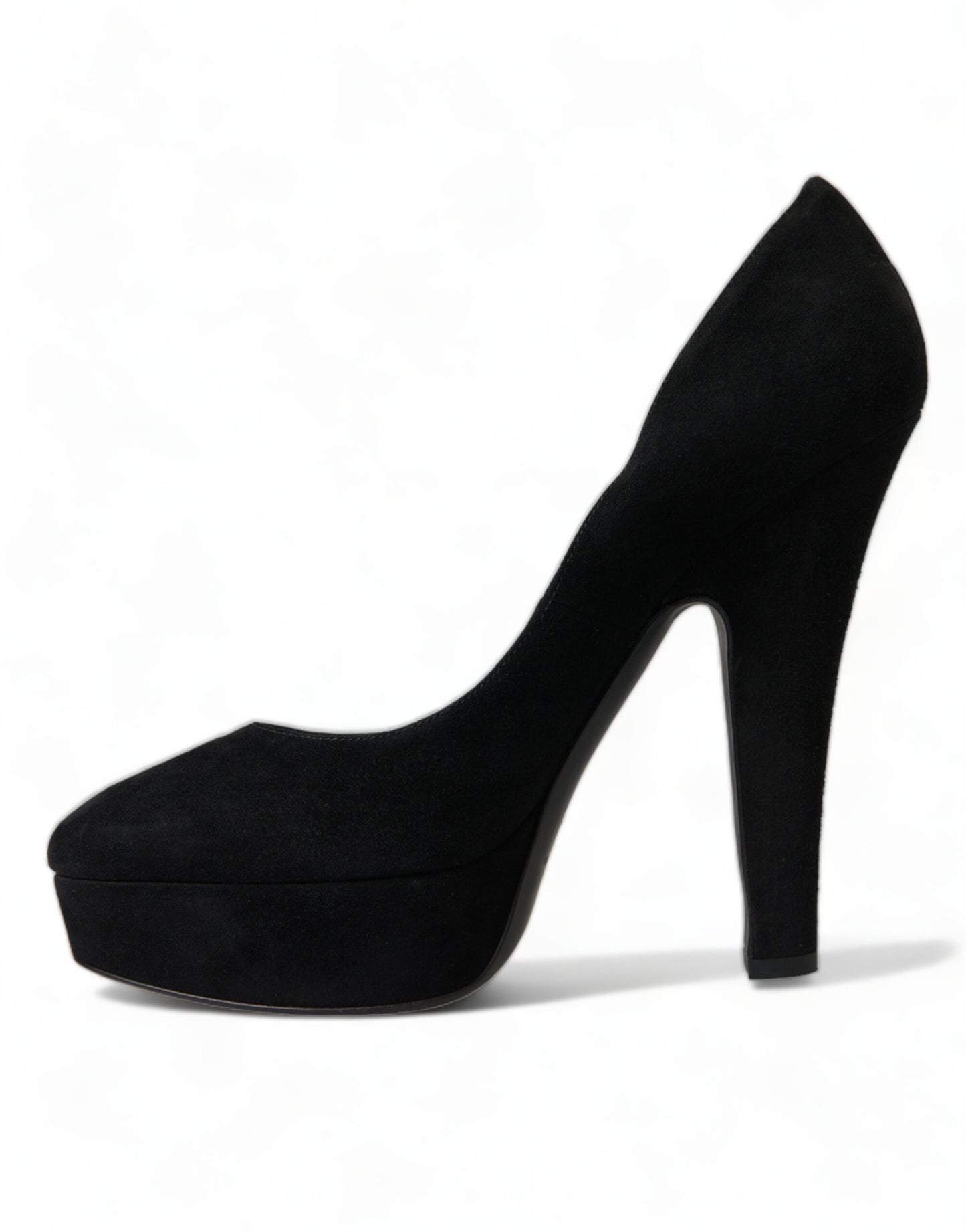 Dolce &amp; Gabbana – Pumps mit Plateauabsatz aus schwarzem Wildleder