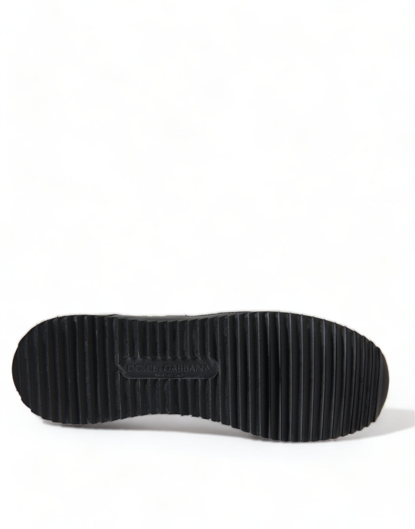 Dolce &amp; Gabbana Schwarze Sneakers aus Leder mit Blumenspitze