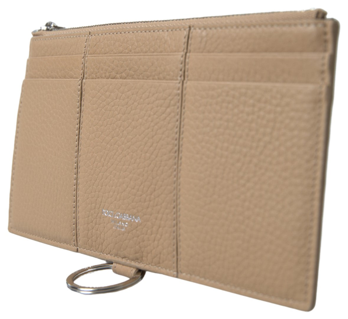 Dolce &amp; Gabbana Beige Leder Schulter Kartenhalter Schultergurt Brieftasche