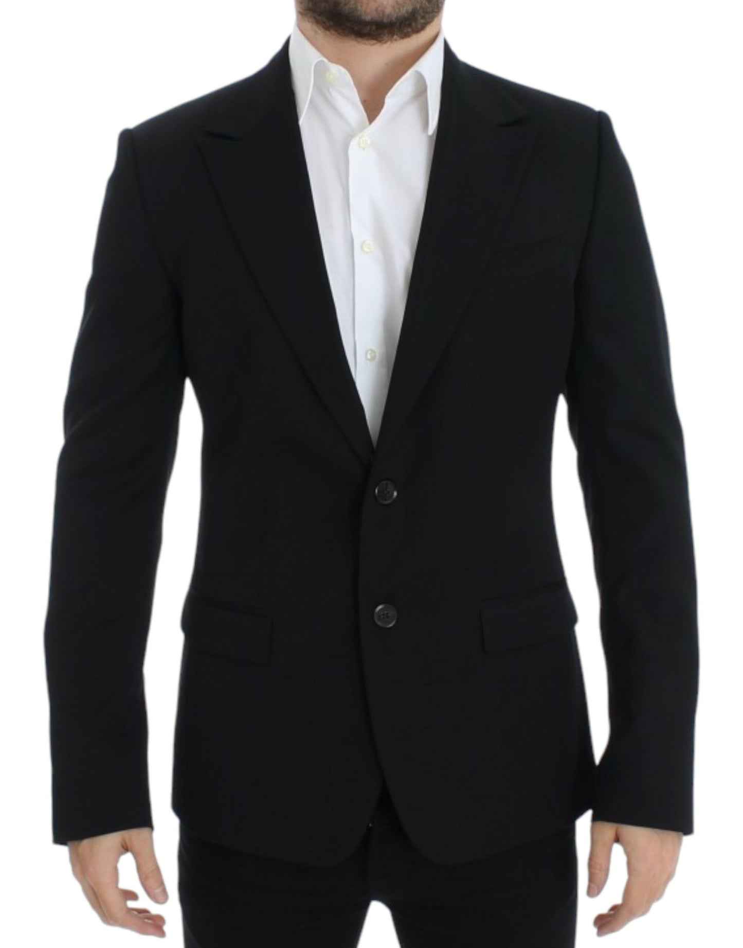 Dolce &amp; Gabbana – Schwarzer Slim-Fit-Blazer aus Wolle