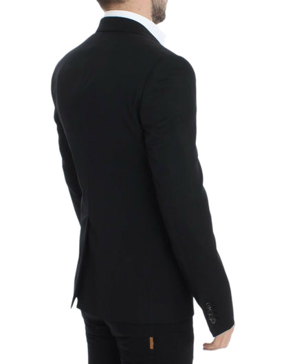 Dolce &amp; Gabbana – Schwarzer Slim-Fit-Blazer aus Wolle