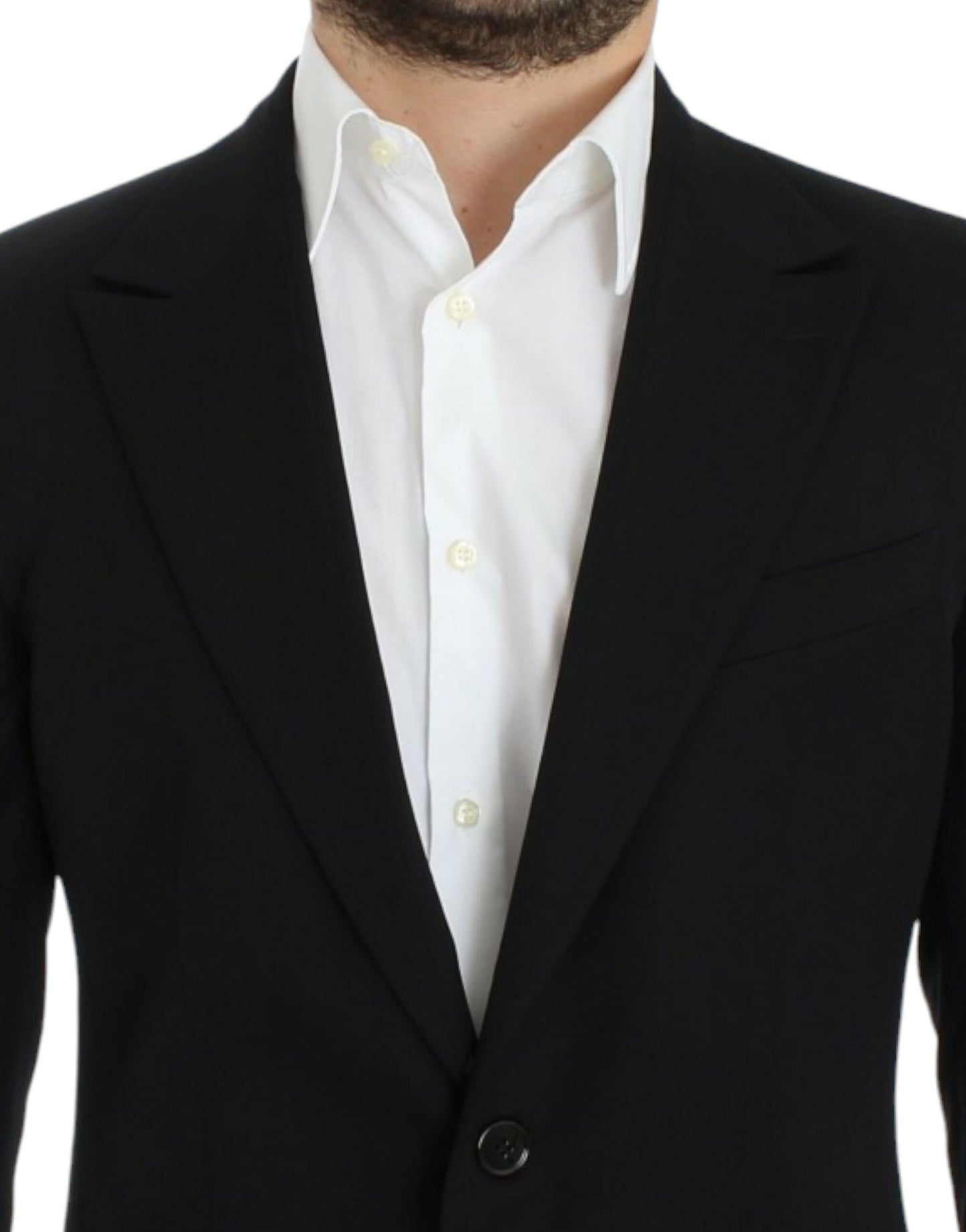 Dolce &amp; Gabbana – Schwarzer Slim-Fit-Blazer aus Wolle