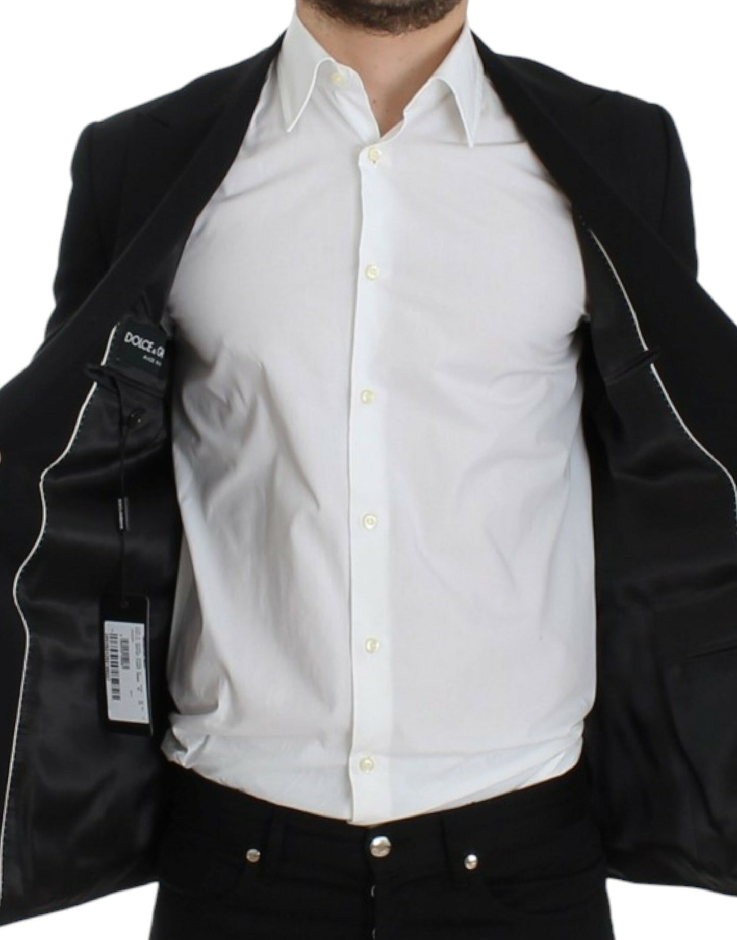 Dolce &amp; Gabbana – Schwarzer Slim-Fit-Blazer aus Wolle