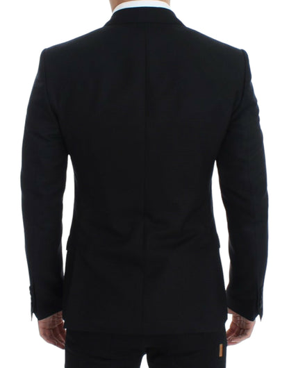 Dolce &amp; Gabbana Schwarzer SICILIA-Blazer aus Wolle und Seide