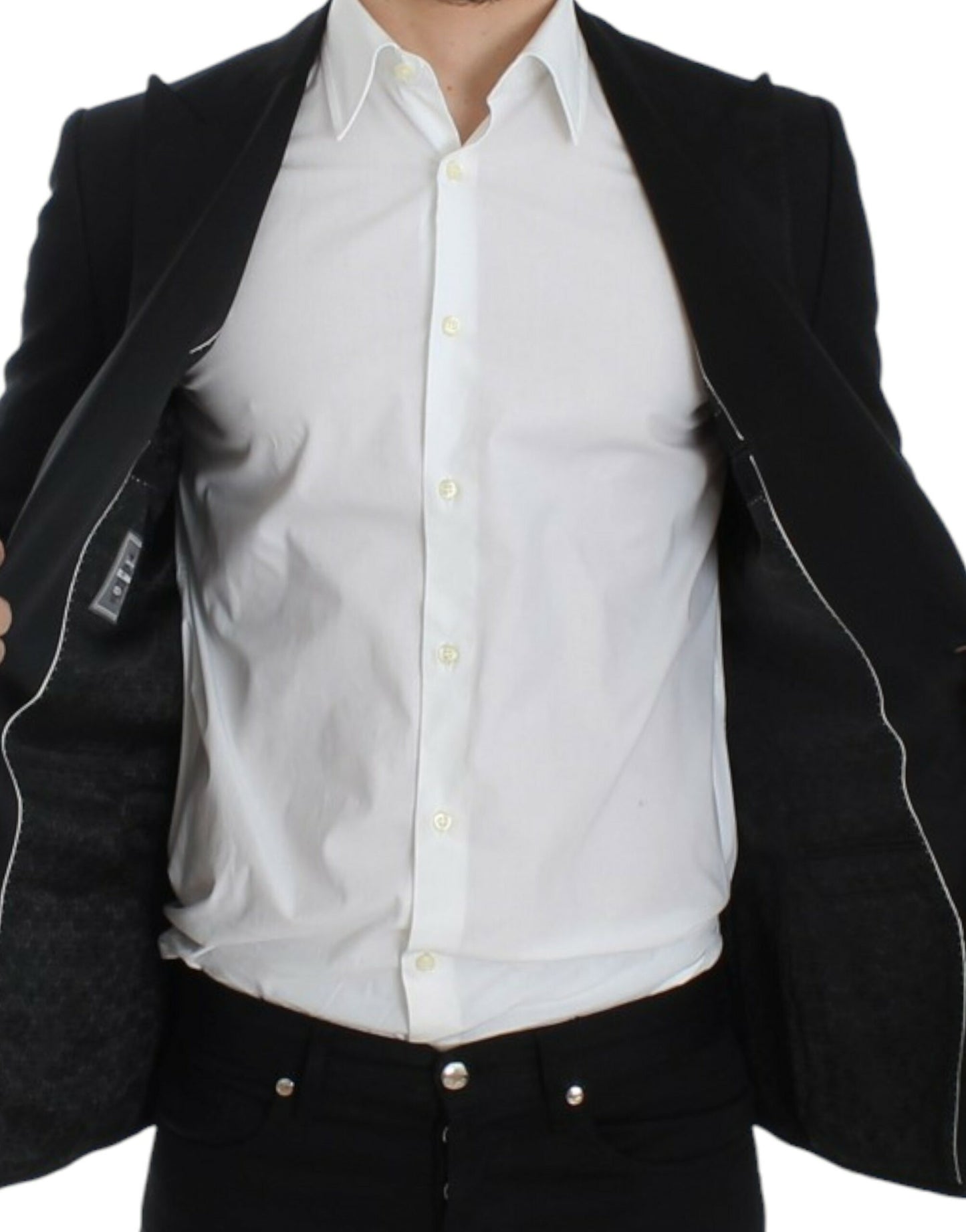 Dolce &amp; Gabbana Schwarzer SICILIA-Blazer aus Wolle und Seide