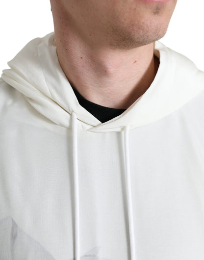 Dolce &amp; Gabbana – Weißer Kapuzenpullover mit Blumenmuster