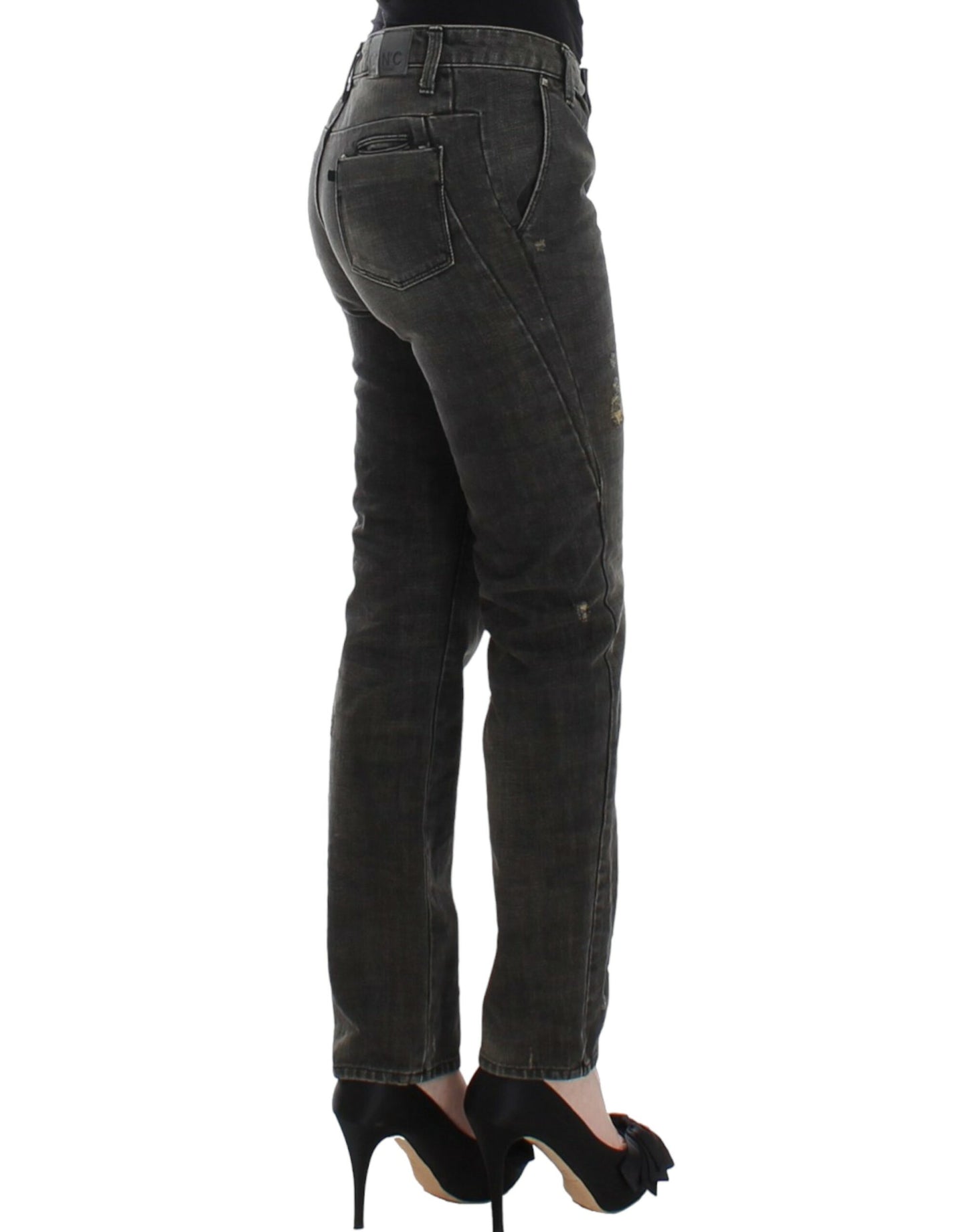 Costume National – Graue Distressed-Jeans
