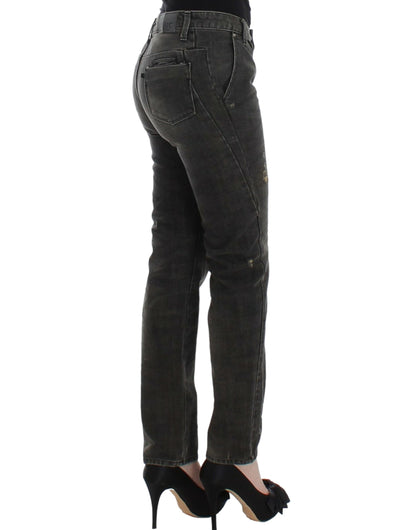 Costume National – Graue Distressed-Jeans