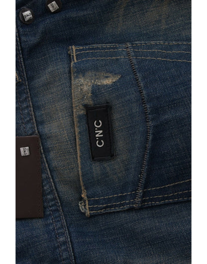 Costume National Blaue Jeans mit geradem Bein