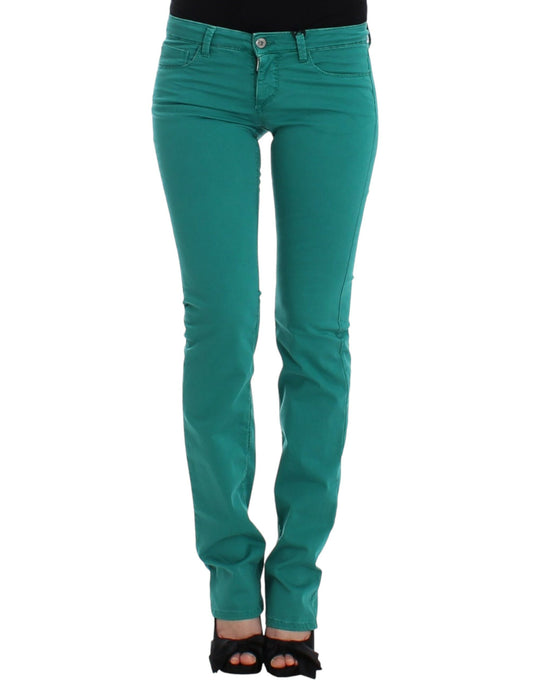 Costume National Grüne Jeans mit geradem Bein