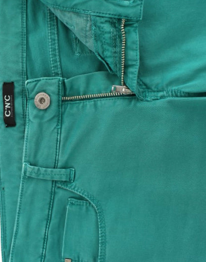 Costume National Grüne Jeans mit geradem Bein
