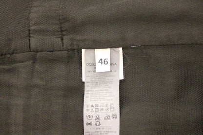 Dolce &amp; Gabbana – Schwarzer Blazer aus Leinen und Baumwolle