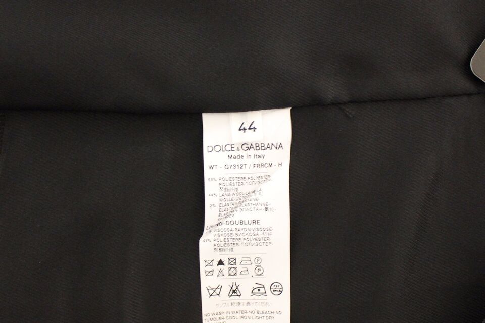 Dolce &amp; Gabbana Grauer Woll-Stretch-Westenblazer