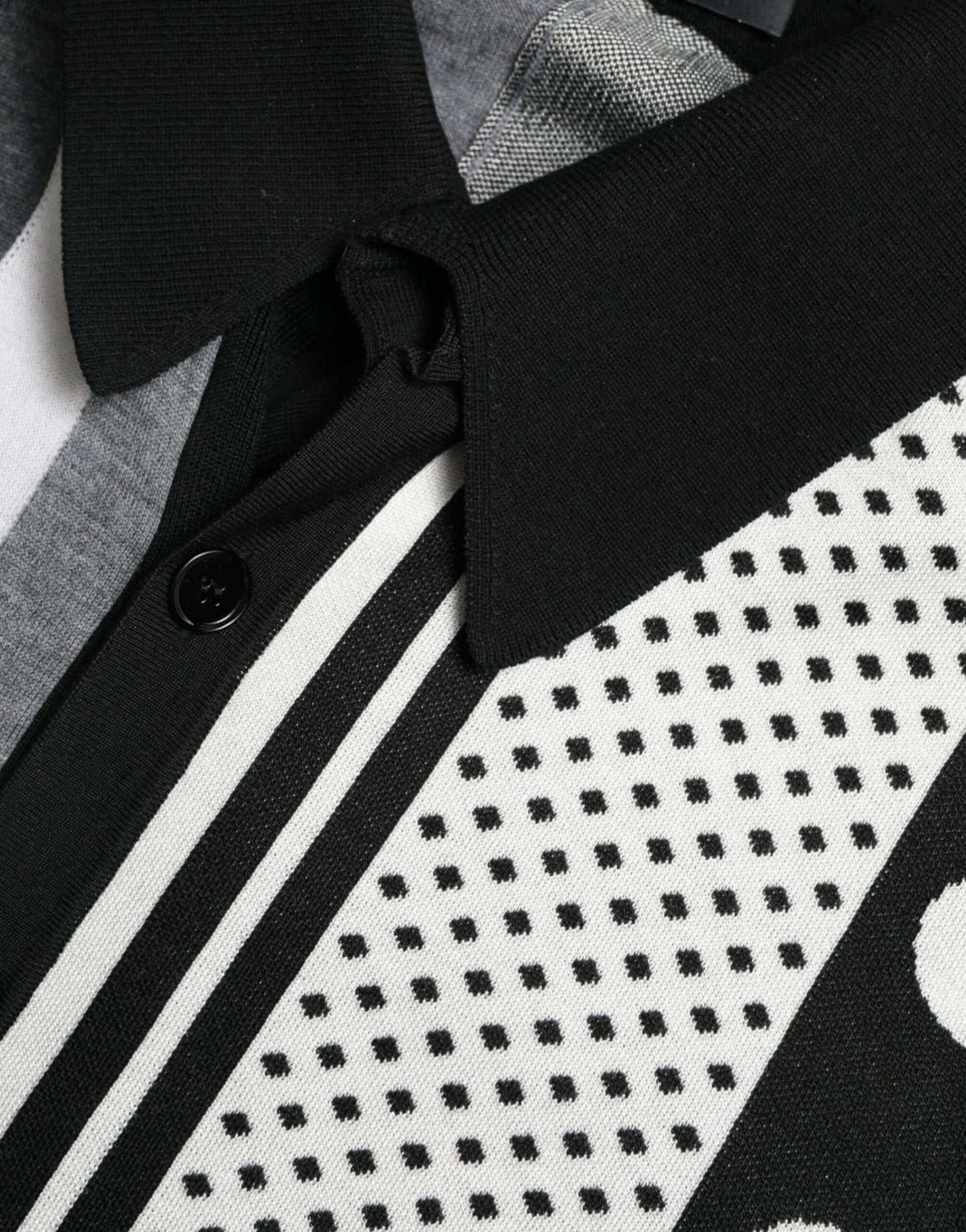 Dolce &amp; Gabbana Schwarz Weiß Pullover Cardigan Polo Pullover