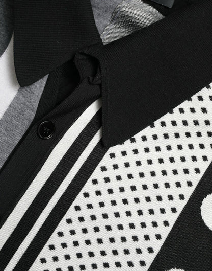 Dolce &amp; Gabbana Schwarz Weiß Pullover Cardigan Polo Pullover