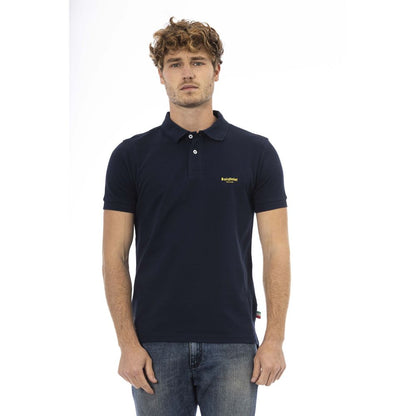 Baldinini Trend Blaues Baumwoll-Herren-Polo