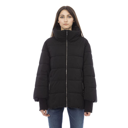 Baldinini Trend Schwarze Polyamid-Damenjacke