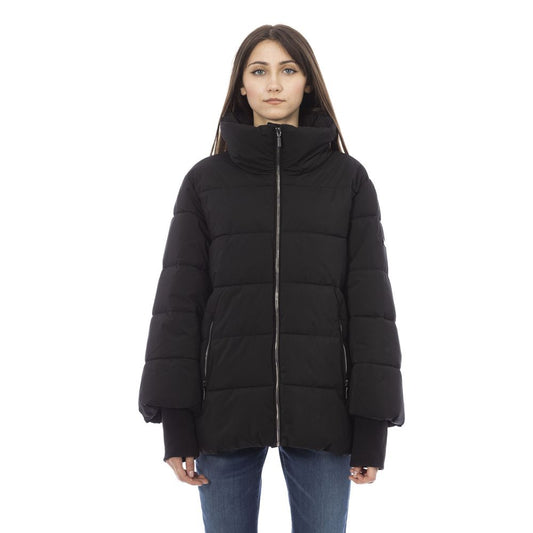 Baldinini Trend Schwarze Polyamid-Damenjacke