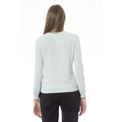 Baldinini Trend Hellblauer Kaschmir Damen Pullover