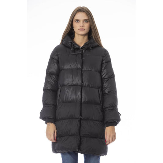 Baldinini Trend Schwarze Nylon Damenjacke