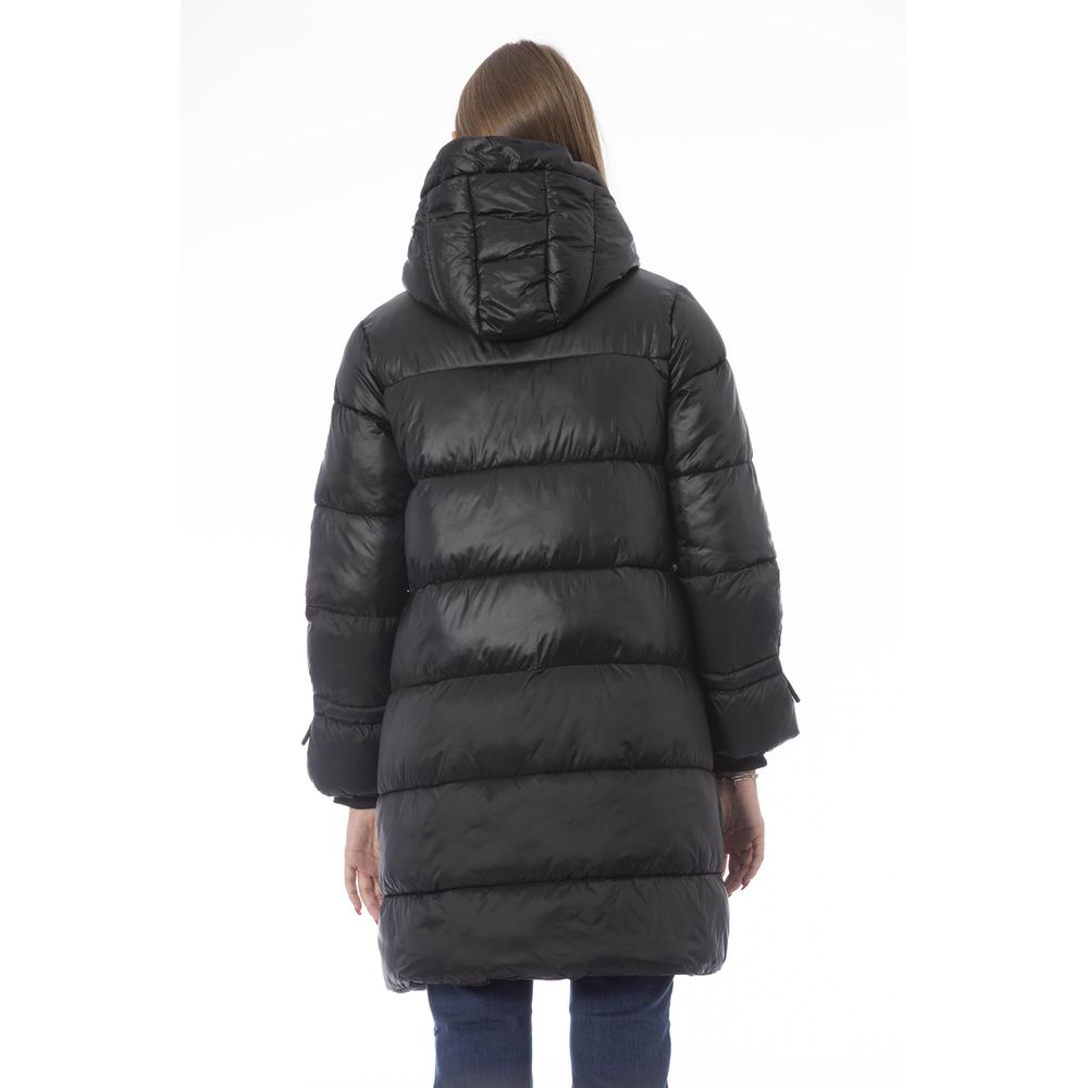 Baldinini Trend Schwarze Nylon Damenjacke