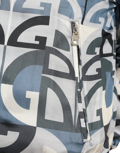 Mehrfarbige Bomber-Blousonjacke mit Logo-Print von Dolce &amp; Gabbana