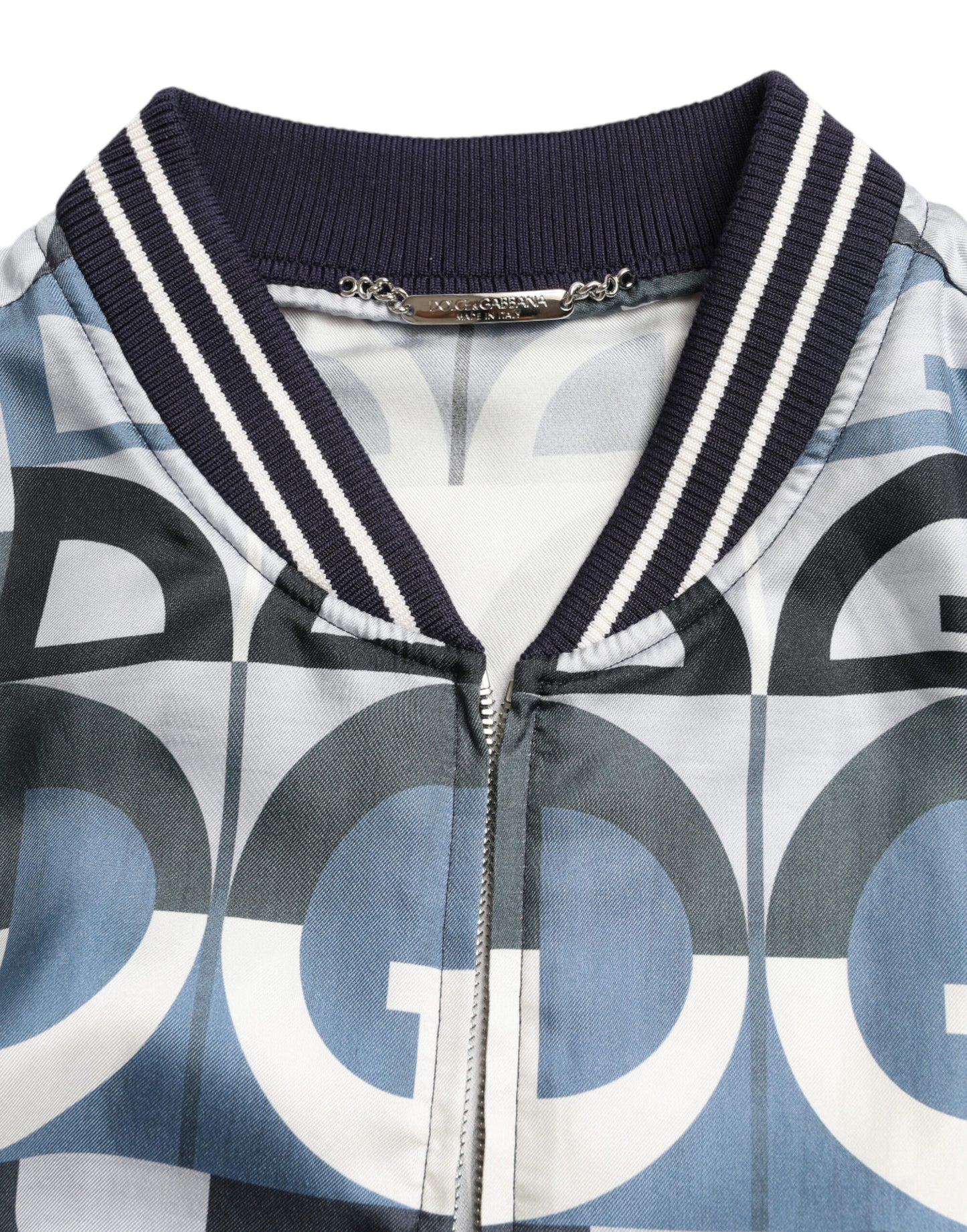 Mehrfarbige Bomber-Blousonjacke mit Logo-Print von Dolce &amp; Gabbana