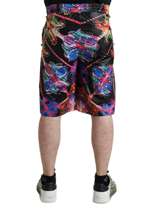 Mehrfarbige Luminarie-Print-Bermudashorts für Herren von Dolce &amp; Gabbana