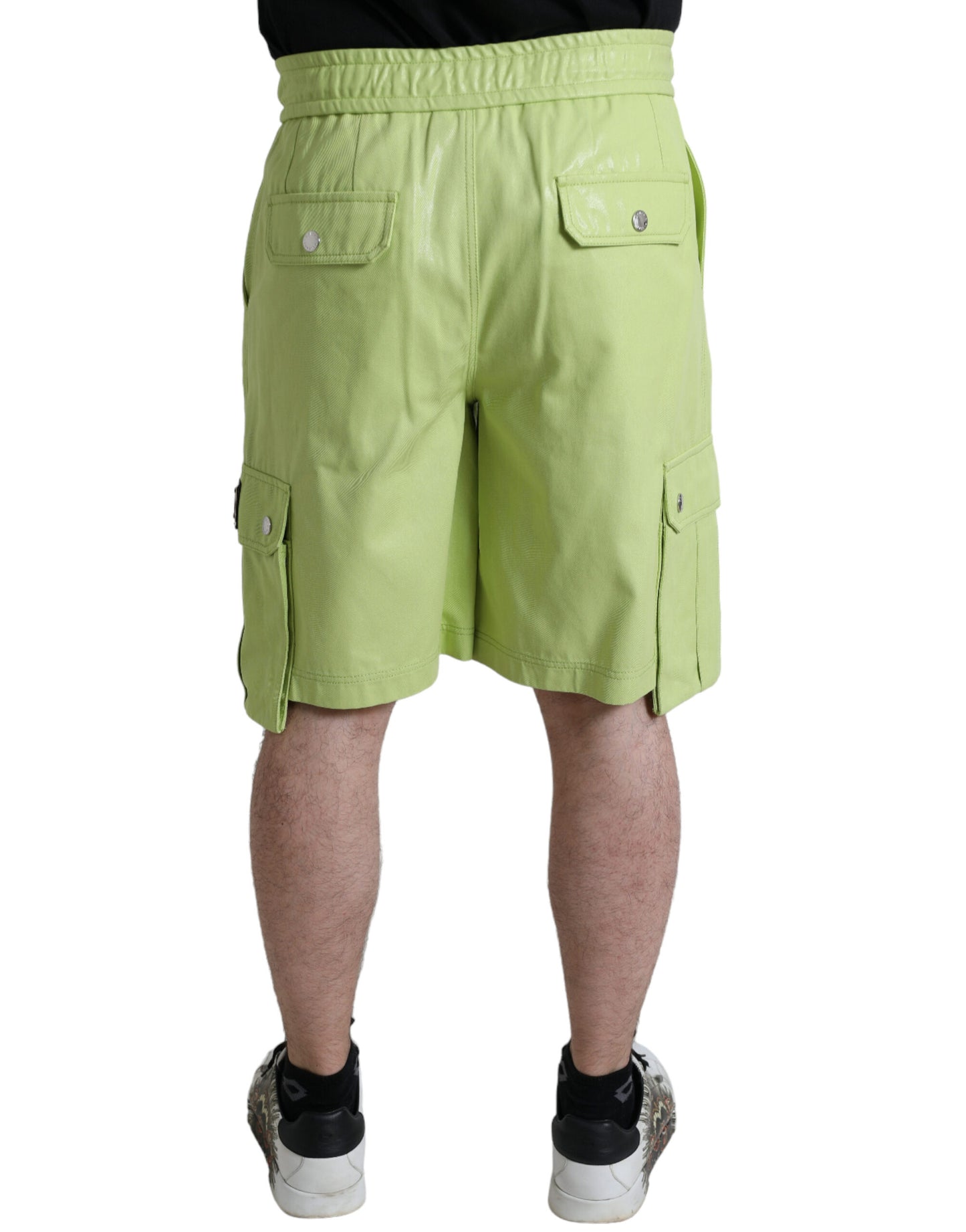 Dolce &amp; Gabbana Hellgrüne Cargo-Bermudashorts aus Baumwolle für Herren