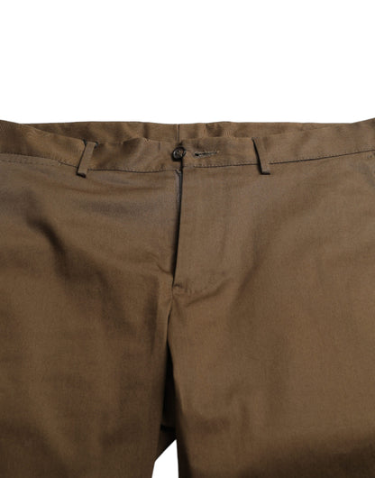 Dolce & Gabbana Brown Cotton Stretch Men Bermuda Shorts