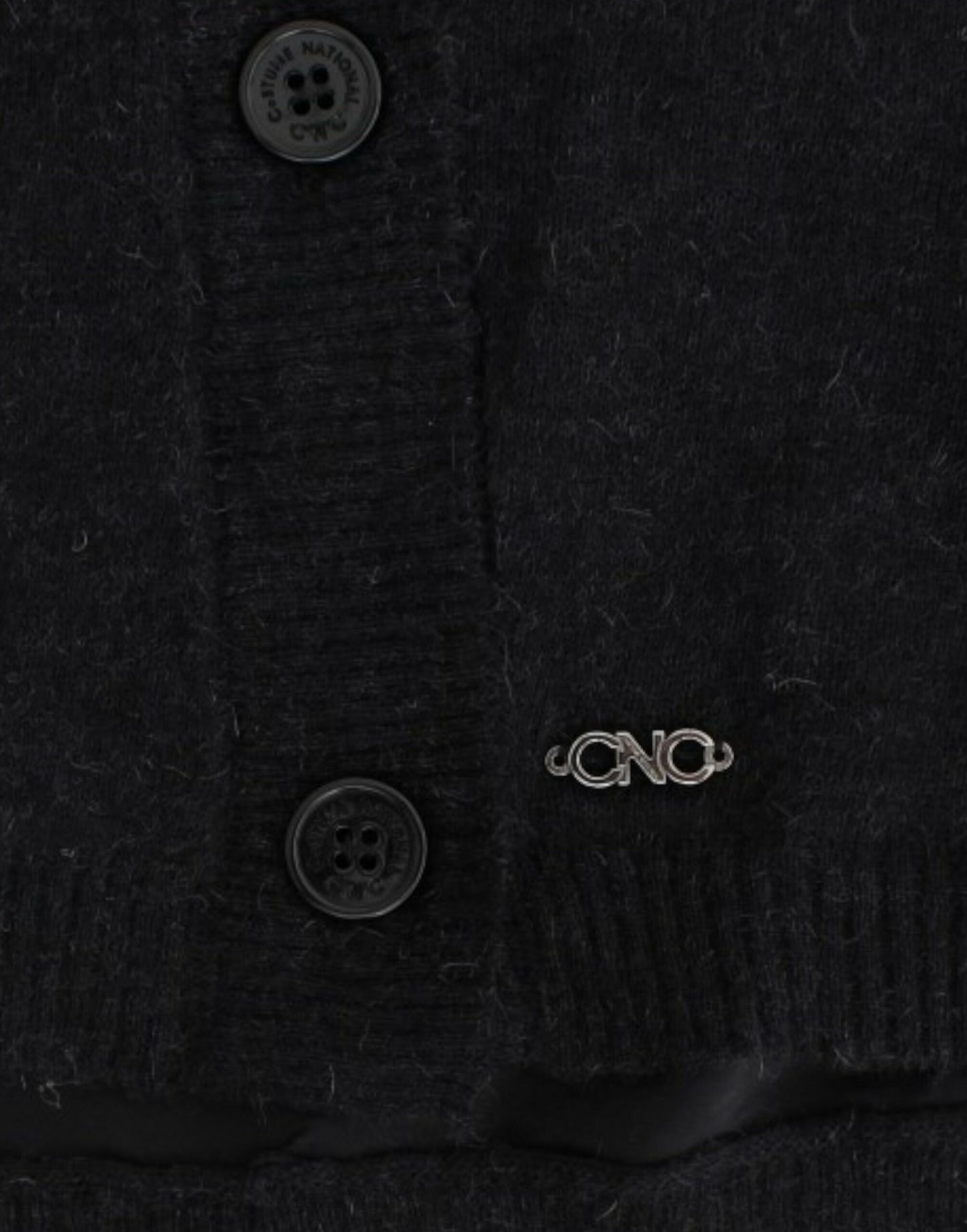 Costume National Graue Strickjacke aus Alpakawolle