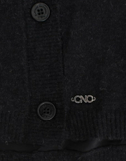 Costume National Graue Strickjacke aus Alpakawolle
