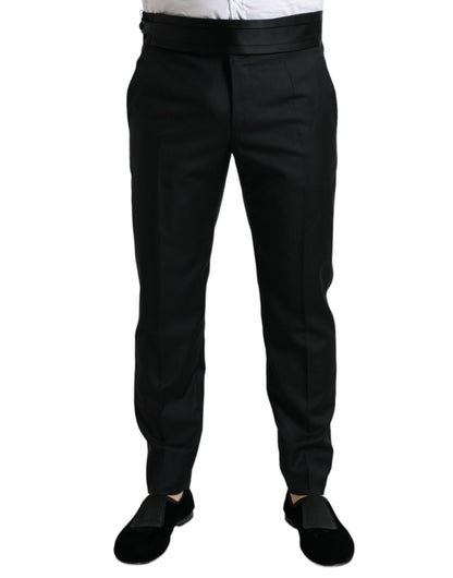 Dolce &amp; Gabbana – Schwarze Anzughose aus Wolle in Slim Fit