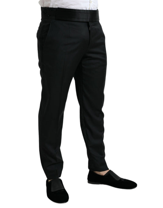 Dolce &amp; Gabbana – Schwarze Anzughose aus Wolle in Slim Fit