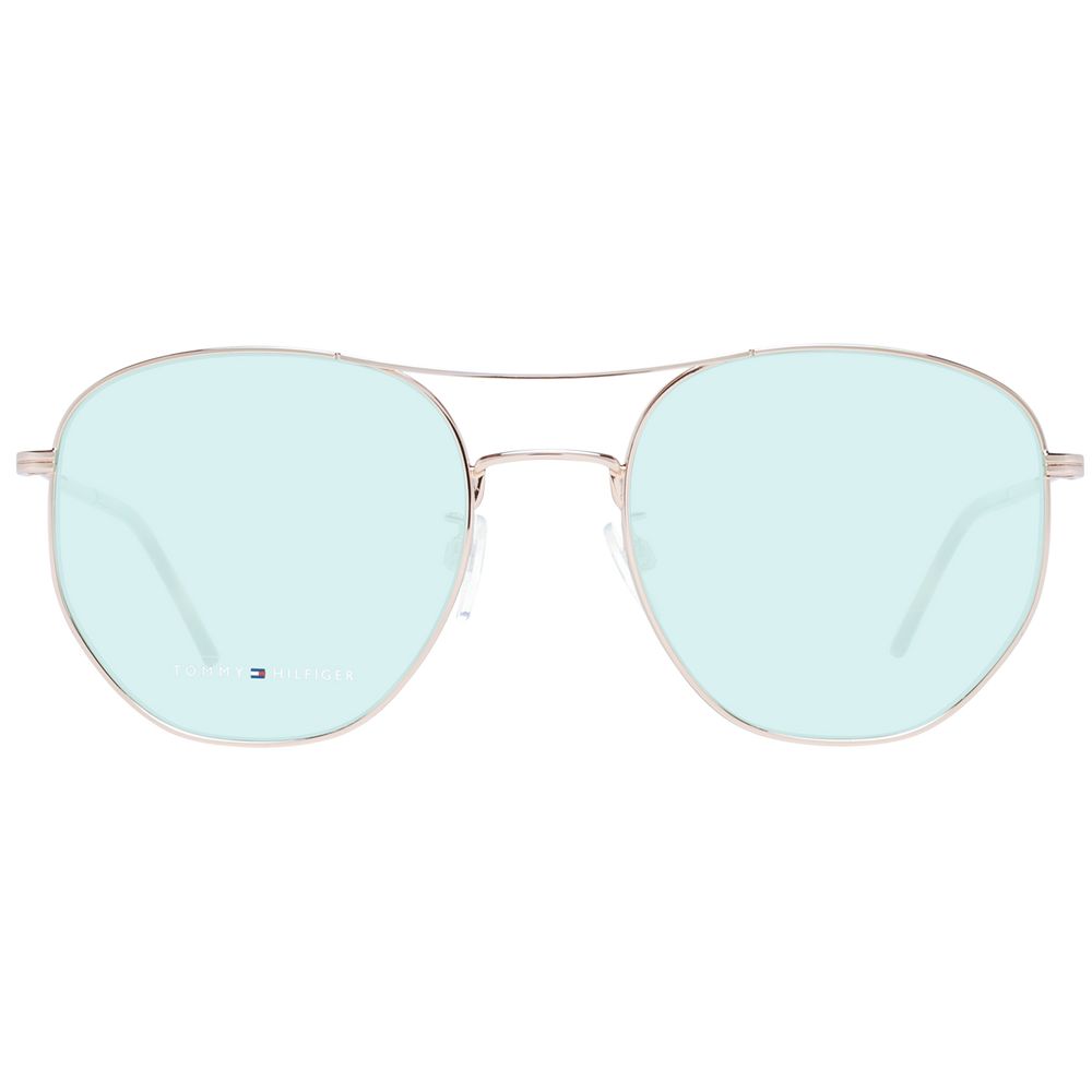 Tommy Hilfiger – Roségoldfarbene Unisex-Sonnenbrille