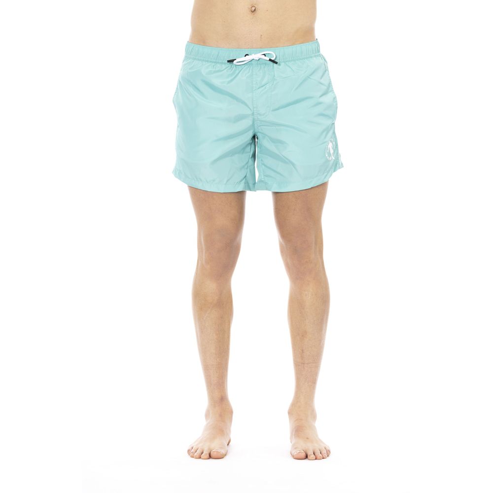 Bikkembergs Hellblaue Polyester-Badeshorts für Herren