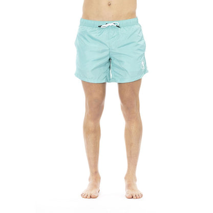 Bikkembergs Hellblaue Polyester-Badeshorts für Herren