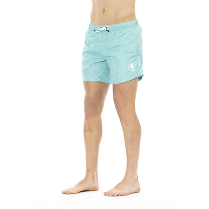 Bikkembergs Hellblaue Polyester-Badeshorts für Herren
