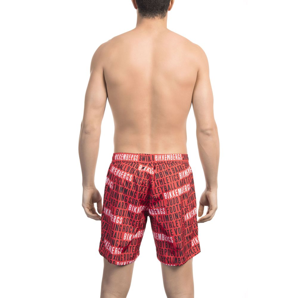 Bikkembergs Red Polyester Men Swimsuit