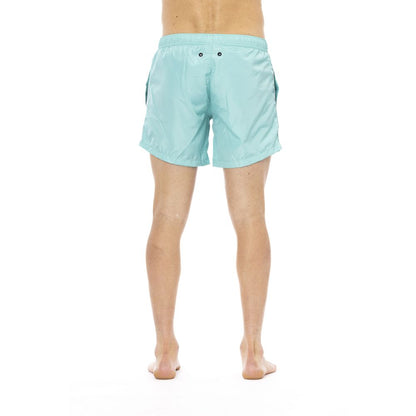 Bikkembergs Hellblaue Polyester-Badeshorts für Herren