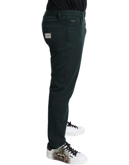 Dolce &amp; Gabbana Grüne Skinny-Jeans aus Baumwollstretch für Herren