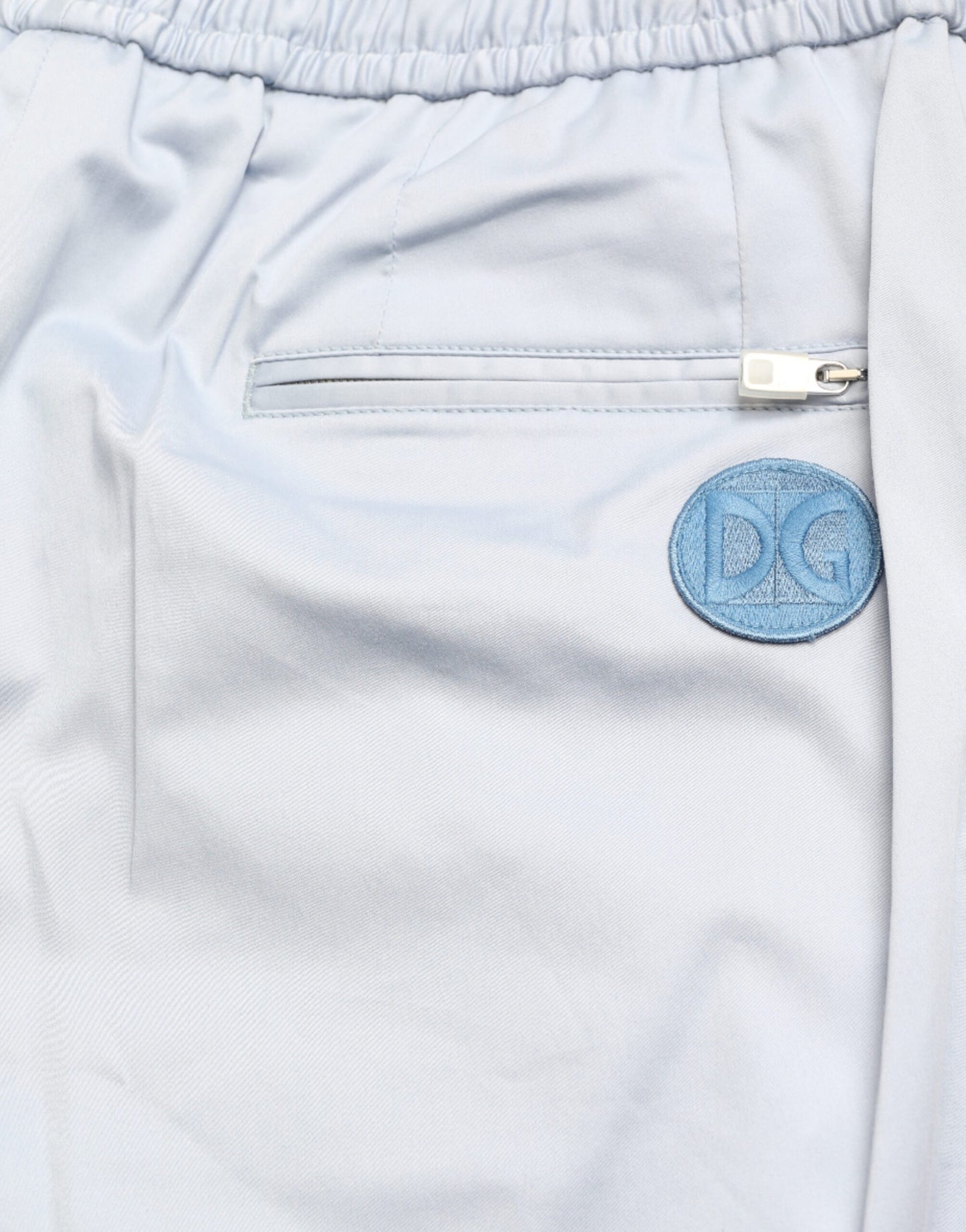 Dolce &amp; Gabbana Hellblaue Jogginghose aus Baumwollstretch