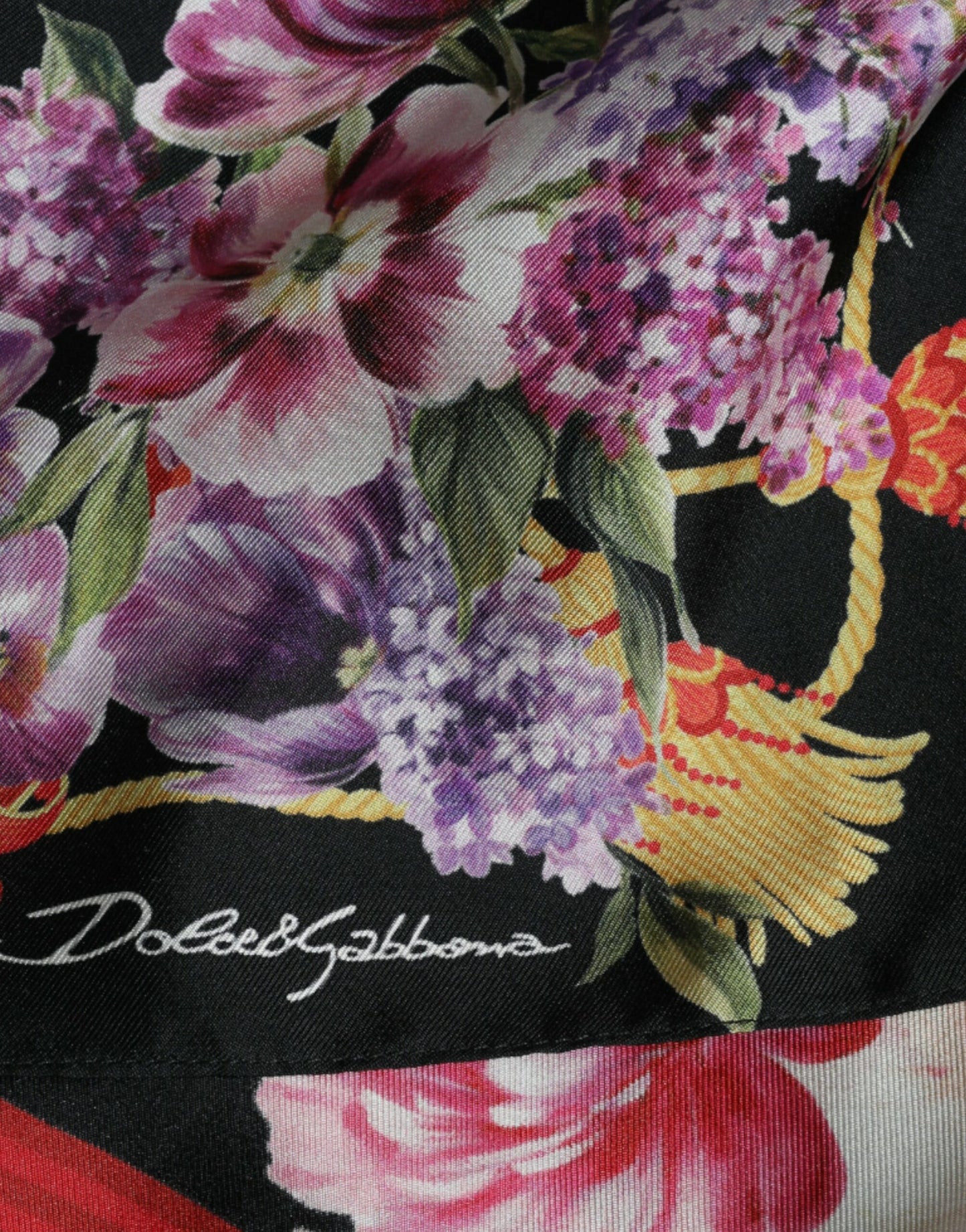 Dolce &amp; Gabbana – Mehrfarbiges Abendkleid aus Seidentwill mit Blumendruck