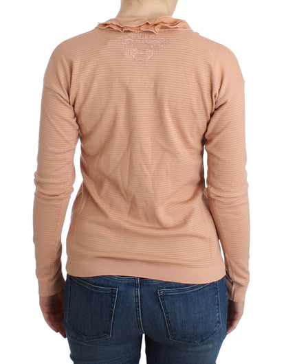 Ermanno Scervino – Langärmliges, gestreiftes Oberteil aus Wollmischung in Orange