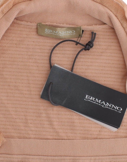 Ermanno Scervino – Langärmliges, gestreiftes Oberteil aus Wollmischung in Orange